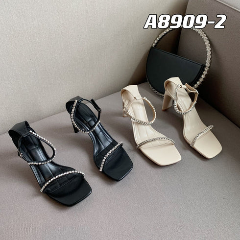 SEXY MM Stone Embellished Strap Heel